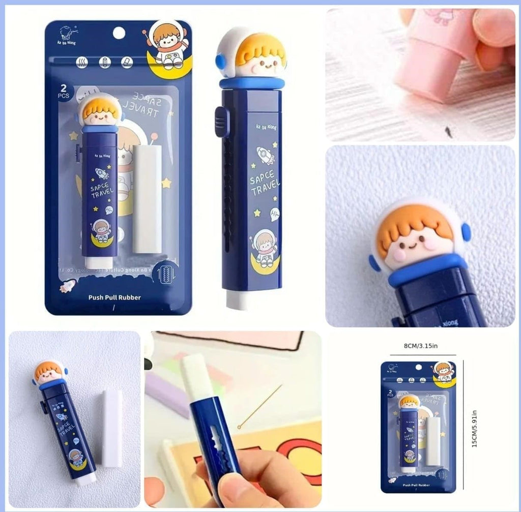 Dual-Tip Marker & Push-Pull Eraser Combo