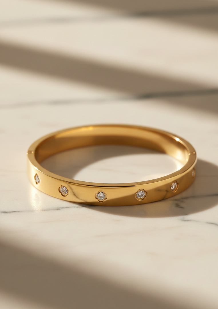 Crystal Love Bangle Bracelet