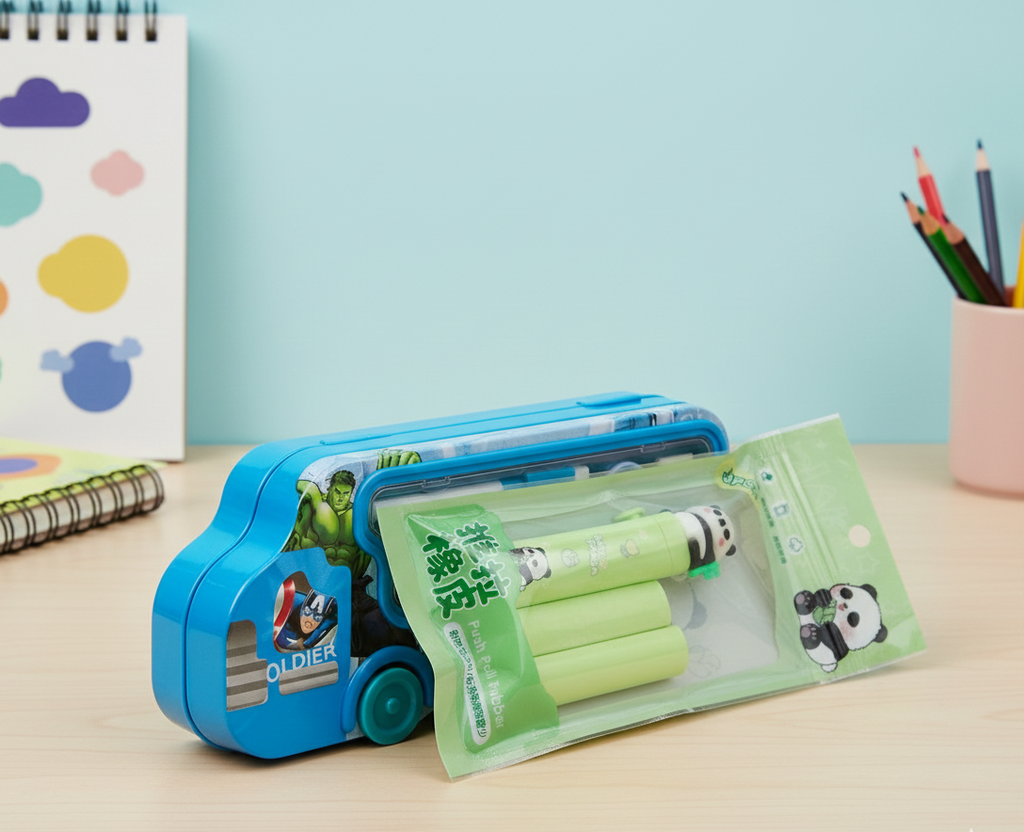 Bus Geometry & Push-Pull Eraser Combo